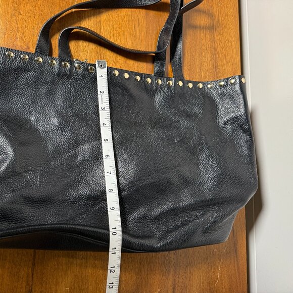 Laggo | Remy Studded Leather Black Tote Bag - Picture 12 of 13